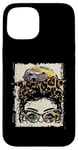 iPhone 15 Monster Trucks Smashers Jam Hot Messy Bun Hair Leopard Case