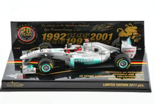 F1 MERCEDES GP #7 M.Schumacher 20 Years Anniversary 2011 1/43 MINICHAMPS