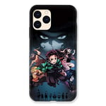 Coque pour Iphone 12 Mini Manga Demon Slayer Noir