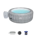 SPA Gonflable 4-6 personnes 196 x 71 cm avec Jets à Remous avec Couverture Cartouche de Filtration Gestion du Chlore Automatique