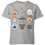 T-Shirt Enfant La Reine des Neiges - Emoji - Gris - 3-4 ans