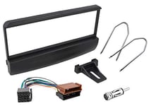 Sound Way - Kit de montaje Marco adaptador autoradio 1 DIN Para Ford Focus/Fiesta/Mondeo/Escort/Transit + conector ISO y llaves