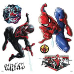 RoomMates Spider-Man Miles Morales Peel and Stick Wall Decals,Black, red, Blue, Purple