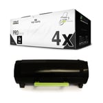 4x Toner for Lexmark Ms 510 610 De DTE Dn Dtn 50F0UA0 Black