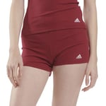 adidas Truser Active Flex Ribbed Boxer Shorts Rød bomull Small Dame