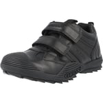 Geox J Savage Boys Black Leather Shoes