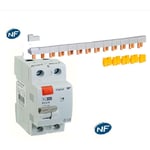 Interrupteur différentiel 2P / 63A / 30ma type ac + Peigne 13 Modules Digital Electric Label nf