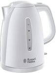 Russell Hobbs Textures Electric 1.7L Cordless Kettle (Fast Boil 3KW, White Premi