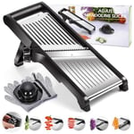 Myiosus Mandoline Vegetable Slicer, 5 in 1 Adjustable Mandoline Food Slicer,