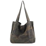 Dam Vintage Canvas Camouflage Tote Väska Shopping Väska Handväska