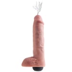 King Cock Realistic Ejaculating Dildo 11 inches - Nude