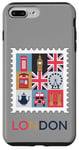 iPhone 7 Plus/8 Plus London Stamp with Iconic Landmarks - London Souvenir Case