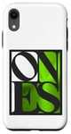 Coque pour iPhone XR Graphique vert et blanc « One of Them Ones »