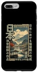 Coque pour iPhone 7 Plus/8 Plus Anime traditionnel japonais sur bois ancien village Ukiyo-e