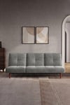 Faux Suede 3 Seater Upholstered Sofa Bed