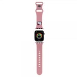 Hello Kitty Apple Watch 38/40/41mm Ranneke Liquid Silicone Vaaleanpunainen