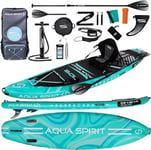 Aqua Spirit Barracuda ISUP/Kayak Inflatable Stand Up Paddle Board 2024 | 10'6x32”x6” | Complete Conversion Kit with Paddle, Backpack and more accessories | Adult Beginner/Expert | 2 Year Warranty