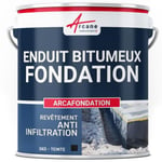 Enduit pour Fondations Murs enterrés bitumeux noir hydrofuge parpaing béton brique bois ARCANE INDUSTRIES - 5 Kg