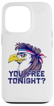 Coque pour iPhone 13 Pro You Free Tonight ? Funny Eagle Freedom 4th USA Meme