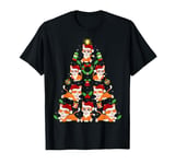 Cat Xmas Decoration Santa Hat Cat Christmas Tree T-Shirt