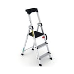 Climb-It Professional 3 Tread Step Ladder with Carry Handle Aluminium CAH103