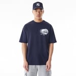 T-Shirt Oversize Baseball New York Yankees Navy Whitete