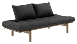 Karup Design Pace Daybed Sovesofa, Brunlakkert furu, Dark Grey