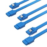 SABRENT SATA cable 6Gbps, sata 3 cable, (3 Pack), hdd ssd data cable, straight 7 pin SATA III cable with locking latch for hard drives sata HDD/SSD, SATA I & II, 50 cm, blue (CB-SFB3)