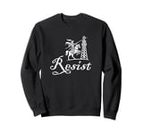 Resist Don Quixote Cell Tower Jousting Protest Sweatshirt