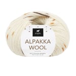 Alpakka Wool - Natur/brun/rød/safran print Frg: 566