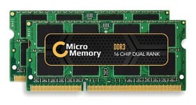 CoreParts DDR3 - sett - 4 GB: 2 x 2 GB - SO DIMM 204-pin - 1066 MHz / PC3-8500 - ikke-bufret