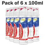 Colgate Total Whitening Toothpaste with Pump White Teeth Formula Pack 6 x 100ml