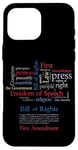 Coque pour iPhone 16 Pro Max Premier amendement Liberté d'expression Liberté de la presse