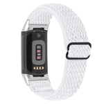 Vävd Nylonarmband Fitbit Charge 5 Vit