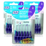 3x Tepe 1.1mm Purple Interdental Brush Size 6 Easy Clean Between Teeth Pack of 6