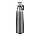 alfi Gourde City Bottle Loop en acier inoxydable Gris 700 ml Bouteille isotherme étanche à l'acide carbonique, 5537.234.070 Bouteille isotherme chaude 12 heures froide 24 heures sans BPA