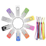 10 Pack Memory Sticks 8GB USB Flash Drive - Bulk Multipack Portable USB 2.0 Sti