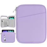 Dadanism 8-9 Pouces Tablette Housse Pochette Compatible avec iPad Mini 7/6 8,3" 2024/2021, iPad Mini 5/4/3/2/1 7,9", Galaxy Tab A7 Lite 8,7"/Tab A 8,0", Tab M8 (4/3/2) 8", Tab M9 9" 2023, Gris Violet