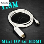 = 0.5 m - câble adaptateur Thunderbolt Mini Display Port DP vers HDMI, 2021 M, pour Macbook Mac Air Pro, vente en gros, 1.8