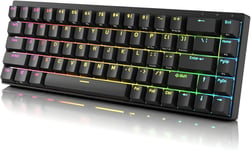 HADES 68 CLAVIER MÉCANIQUE GAMING - LAYOUT 65% - USB TYPE C - CHASSIS ALUMINIUM - DOUBLE SHOT PBT (CLAVIER AMÉRICAIN - ANSI US) (CHERRY RED, NOIR)[KEY231831]