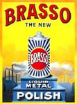 Brasso Polish Metal Sign NEW Classic British Advertising Gift Nostalgia 30cmx40