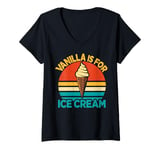 Womens Funny Ice Cream Design Gelato Sundae Summer Ice Cream Lover V-Neck T-Shirt