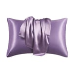 2pcs Soft Silk Pillowcase Satin Pillow Cases Cushion Covers Bed Bedding Decor