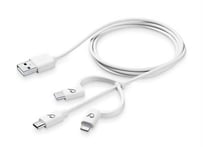 USB Data Cable Triple Lightning/Type-C & Micro USB