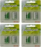 Envoi avec suivi Eunicell 8 piles au lithium CR123A (4 paquets de 2 piles) 3V