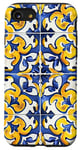 Coque pour iPhone SE (2020) / 7 / 8 Carrelage portugais traditionnel motif floral en terre cuite