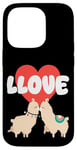 Coque pour iPhone 14 Pro LLove Funny Llama Valentine Jeu de mots pour couples amoureux de lama