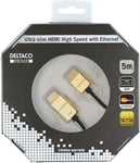 Ultratunn HDMI-kabel, 3,6mm diameter, 5 meter Ultra HD