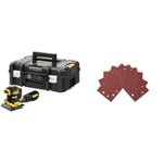 DeWalt DCW200NT-XJ Ponceuse 1/4 de Feuille - XR 18V - Brushless - Sans Batterie Ni Chargeur & 1/4 feuille abrasive pour ponceuses vibrantes 115x115mm grain 60 10 pièces DT3021-QZ