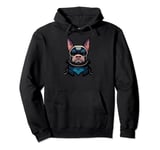 Funny Cute Lucha Libre French Bulldog Super Hero Frenchie Pullover Hoodie